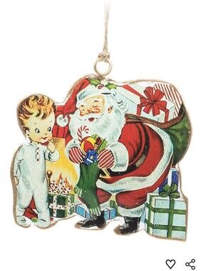 Abbott Collection 37-IMPRINT-043 Santa with Boy Ornament BNWT RETIRED 2022